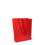 Saco de algodão orgânico com fole e asas compridas 270 g/m2 cor vermelho terceira vista