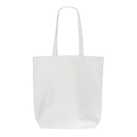 Saco de algodão orgânico com fole e asas compridas 270 g/m2 cor branco segunda vista