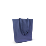 Saco de algodão orgânico com fole e asas compridas 270 g/m2 cor azul-escuro terceira vista