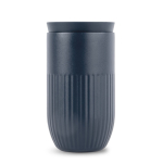 Copo térmico de aço inoxidável com tampa de botão 320 ml cor azul