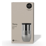 Copo térmico de aço inoxidável com tampa de botão 320 ml cor prateado brilhante segunda vista