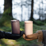 Copo térmico de aço inoxidável com tampa de botão 320 ml segunda vista