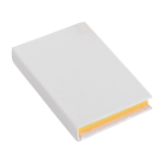 Notas adesivas de capa dura com papéis de vários tamanhos e cores cor branco sexta vista