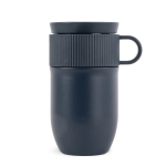 Caneca térmica de aço inoxidável com asa pequena 280 ml cor azul