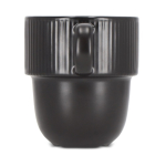 Caneca empilhável de porcelana com pequena asa superior 270 ml cor preto quinta vista
