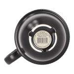 Caneca empilhável de porcelana com pequena asa superior 270 ml cor preto sétima vista