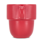 Caneca empilhável de porcelana com pequena asa superior 270 ml cor vermelho quinta vista