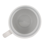 Caneca empilhável de porcelana com pequena asa superior 270 ml cor branco sexta vista