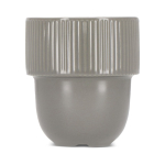 Caneca empilhável de porcelana com pequena asa superior 270 ml cor cinzento quarta vista