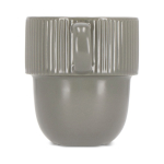 Caneca empilhável de porcelana com pequena asa superior 270 ml cor cinzento quinta vista