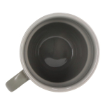 Caneca empilhável de porcelana com pequena asa superior 270 ml cor cinzento sexta vista
