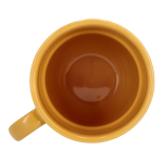Caneca empilhável de porcelana com pequena asa superior 270 ml cor amarelo sexta vista