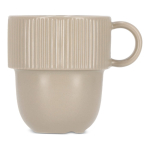 Caneca empilhável de porcelana com pequena asa superior 270 ml cor cinzento-claro segunda vista