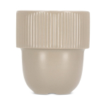Caneca empilhável de porcelana com pequena asa superior 270 ml cor cinzento-claro quarta vista
