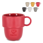 Caneca empilhável de porcelana com pequena asa superior 270 ml