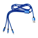 Set de cabos de carga com múltiplos conectores e comprimento de 95 cm cor azul ultramarino primeira vista