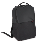 Mochila para portátil de jacquard e PU com tira para trolley 15,6'' cor preto