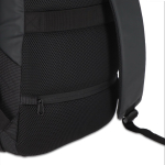 Mochila para portátil de jacquard e PU com tira para trolley 15,6'' cor preto sétima vista