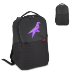 Mochila para portátil de jacquard e PU com tira para trolley 15,6''