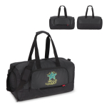 Saco de viagem de jacquard e PU com compartimento para calçado