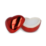 Bálsamo labial hidratante em estojo de coração em plástico reciclado cor vermelho segunda vista