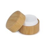 Bálsamo labial em estojo de bambu de forma cilíndrica cor natural segunda vista