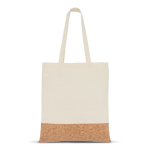 Saco de algodão com detalhe de cortiça na base 170 g/m2 cor natural segunda vista
