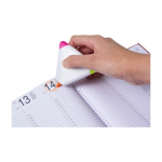 3 marca-textos fluorescentes num triângulo de plástico Triangle cor branco terceira vista