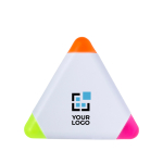 3 marca-textos fluorescentes num triângulo de plástico Triangle cor branco vista principal