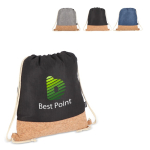 Mochila de cordão de rPET com base de cortiça e capacidade de 10 kg