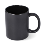 Caneca de cerâmica, acabamento mate contorno interior brilhante 350 ml cor preto