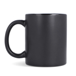 Caneca de cerâmica, acabamento mate contorno interior brilhante 350 ml cor preto quarta vista