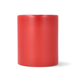 Caneca de cerâmica, acabamento mate contorno interior brilhante 350 ml cor vermelho terceira vista