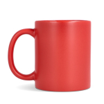 Caneca de cerâmica, acabamento mate contorno interior brilhante 350 ml cor vermelho quarta vista