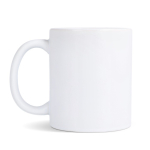 Caneca de cerâmica, acabamento mate contorno interior brilhante 350 ml cor branco quarta vista