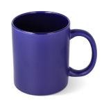 Caneca de cerâmica, acabamento mate contorno interior brilhante 350 ml cor azul-escuro
