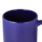 Caneca de cerâmica, acabamento mate contorno interior brilhante 350 ml cor azul-escuro sexta vista