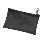 Porta-moedas compacto e leve de nylon com fecho de correr preto cor preto primeira vista