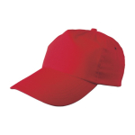 Clássico boné de 5 painéis com fecho de plástico cor vermelho primeira vista