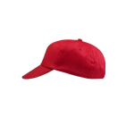 Clássico boné de 5 painéis com fecho de plástico cor vermelho segunda vista