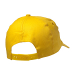 Clássico boné de 5 painéis com fecho de plástico cor amarelo terceira vista