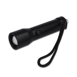 Lanterna LED recarregável de alumínio reciclado e resistente à água cor preto