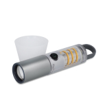 Lanterna de alumínio reciclado de luz LED com função de zoom cor prateado terceira vista