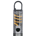 Lanterna de alumínio reciclado de luz LED com função de zoom cor prateado quarta vista