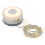 Rolo de fita de luzes LED enrolável de 8 m com bateria recarregável cor cinzento