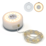 Rolo de fita de luzes LED enrolável de 8 m com bateria recarregável