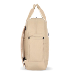 Mochila de rPET para portátil com funcionalidade de saco 15,6'' cor bege terceira vista