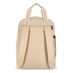 Mochila de rPET para portátil com funcionalidade de saco 15,6'' cor bege quinta vista