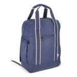 Mochila de rPET para portátil com funcionalidade de saco 15,6'' cor azul-escuro segunda vista