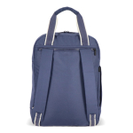 Mochila de rPET para portátil com funcionalidade de saco 15,6'' cor azul-escuro quinta vista